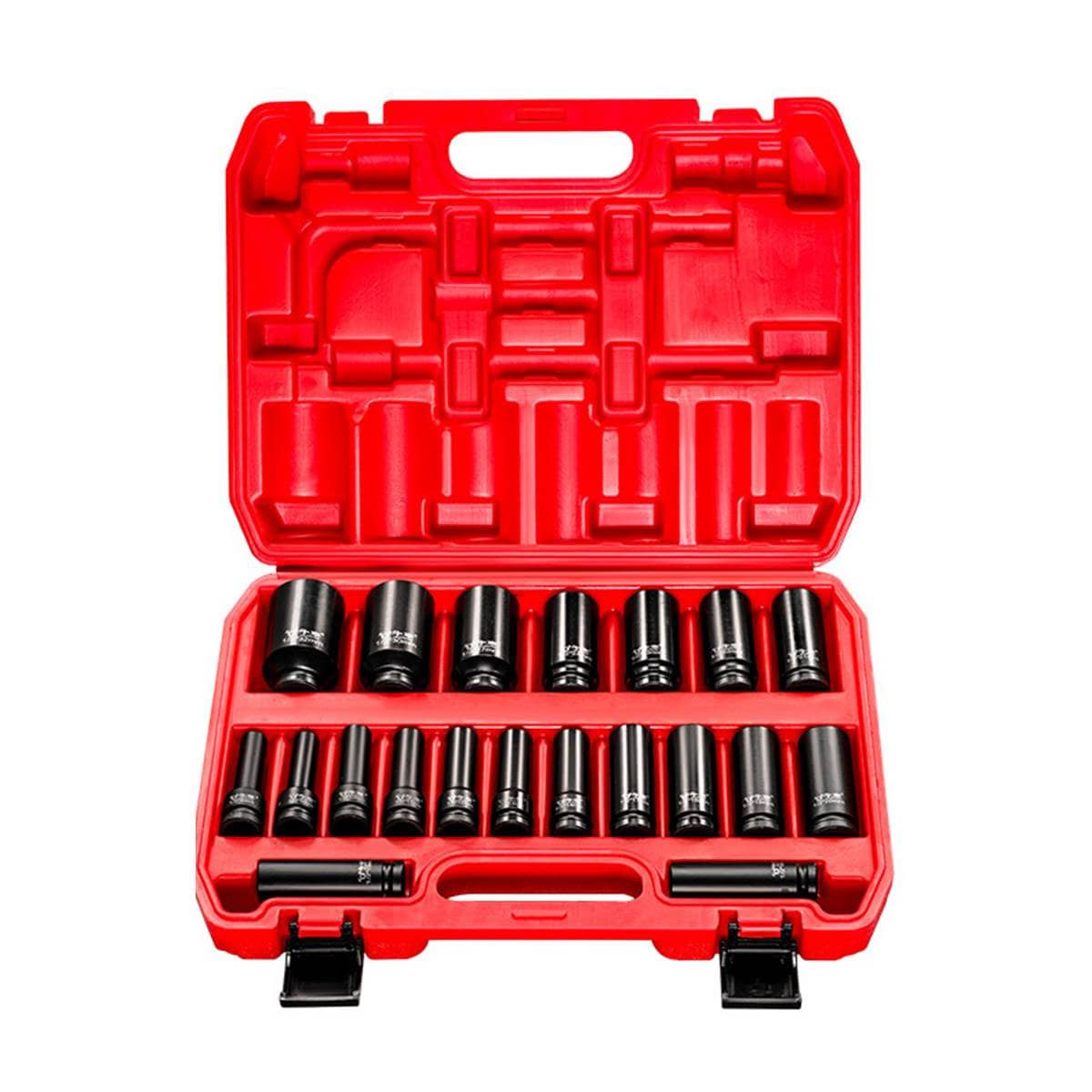 20 Piece Metric Impact Socket Set, Half Inch Drive for Automotive Repairs - view 2