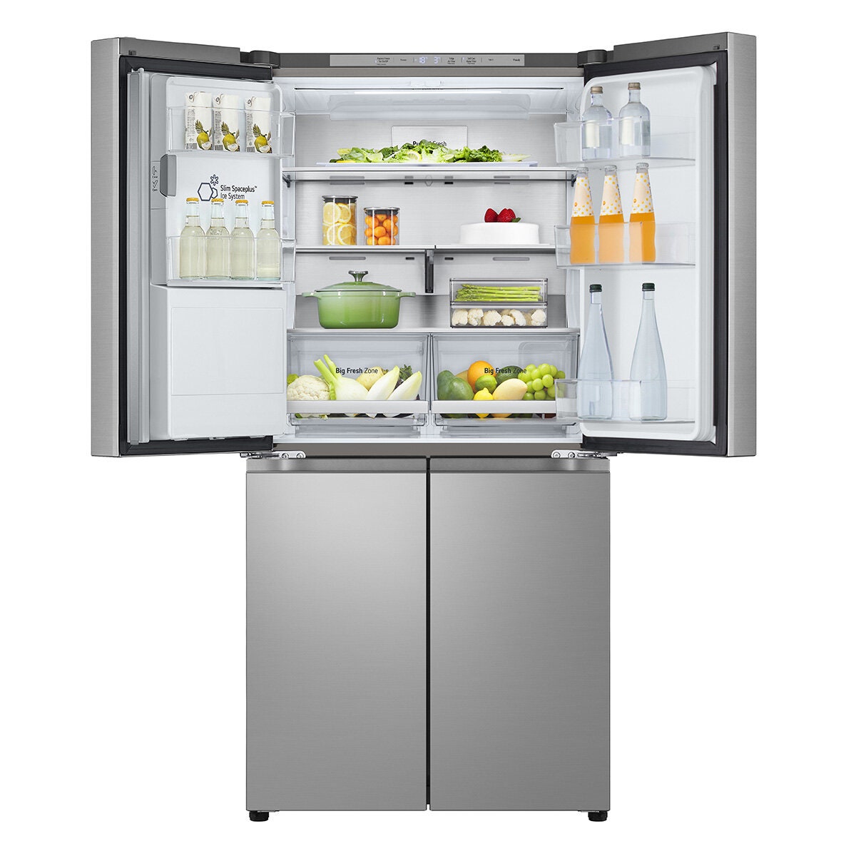 LG 506L French Door Fridge - Plumbed Ice and Water, Stainless Steel, 4.5 Star Energy - GF-L500PL