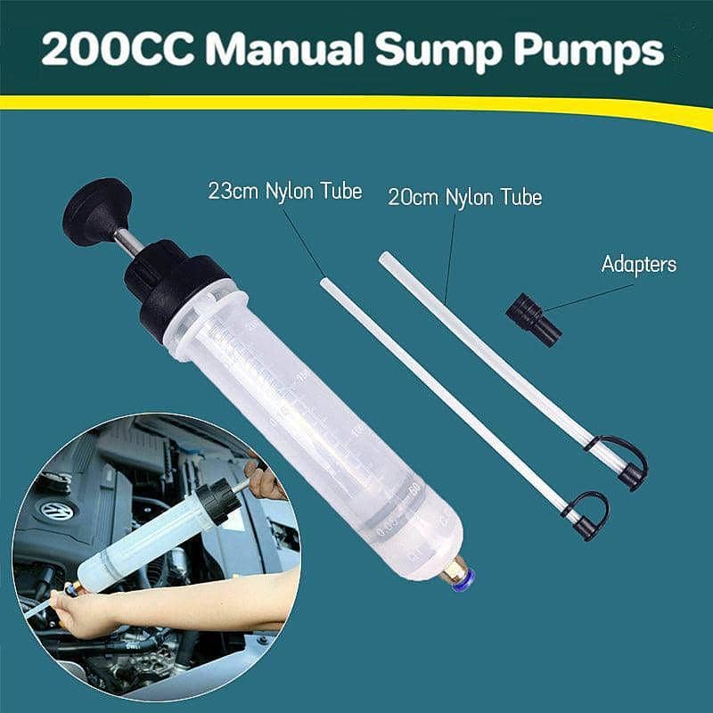 200cc Manual Fluid Extractor Pump for Oil Suction, Vacuum and Fuel Transfer