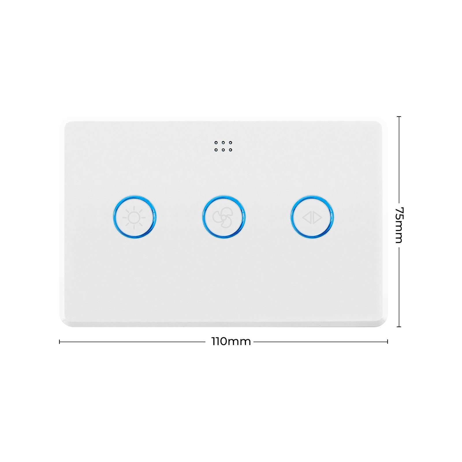 DETA Grid Connect Smart Fan Speed Controller with Touch Light Switch, Gloss White 6914HA