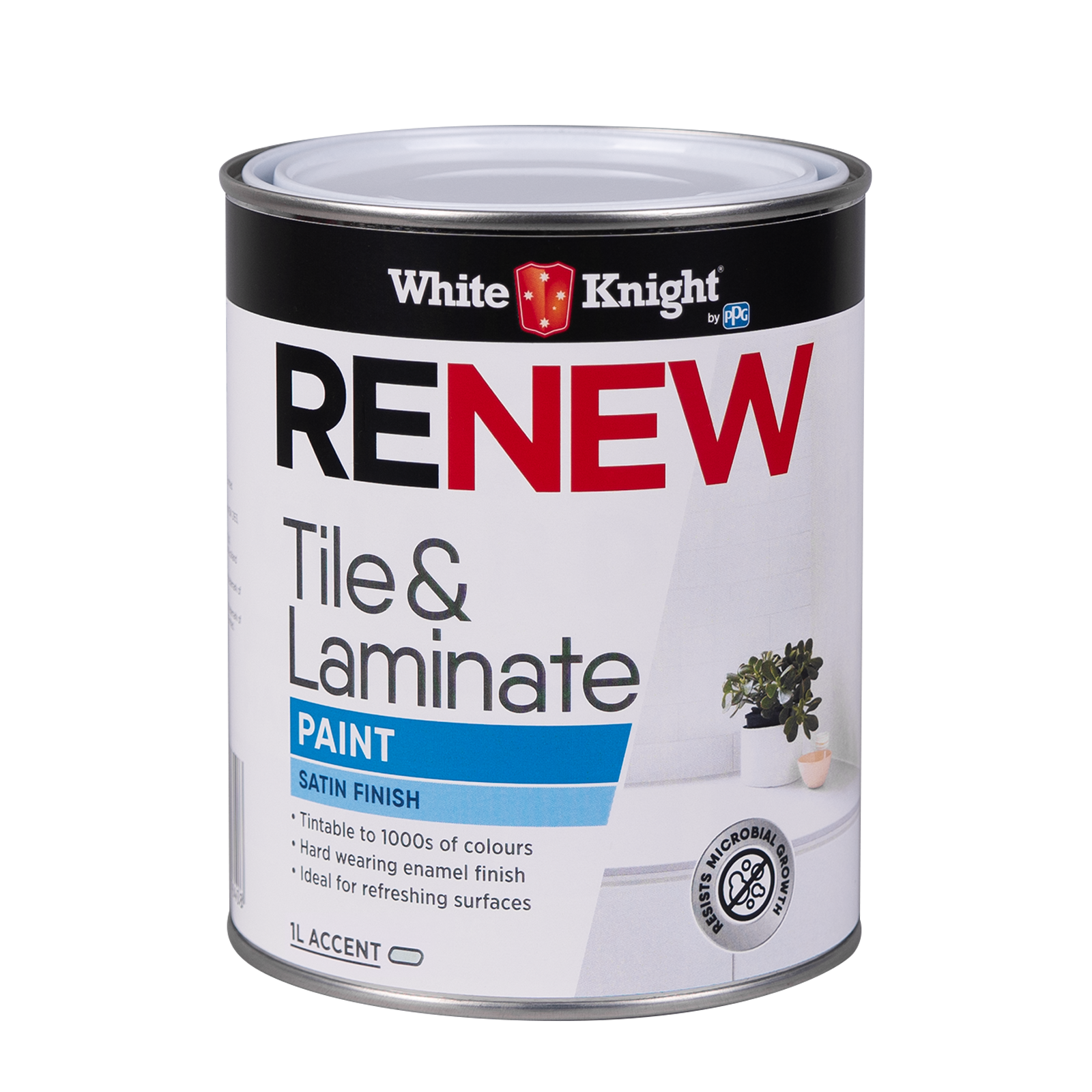 White Knight Renew Tile & Laminate Paint Accent Satin 1L