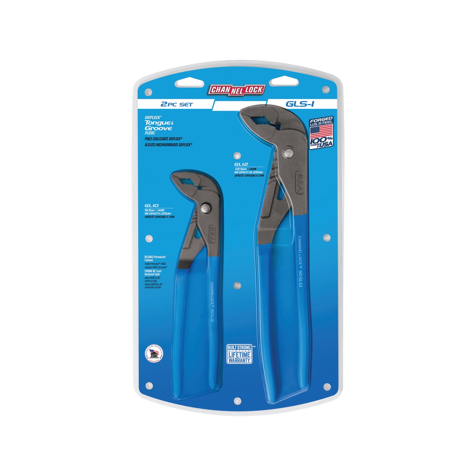 Channellock Griplock Slip Joint Pliers - 2 Pack