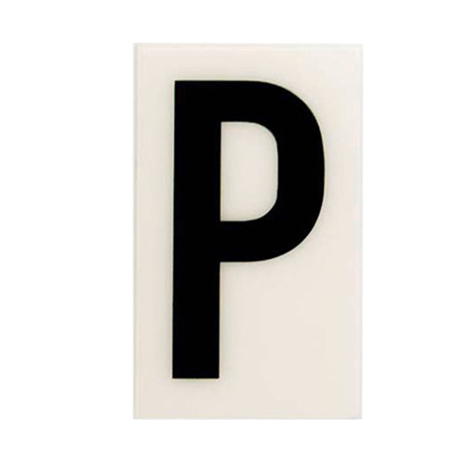 Sandleford 85mm White Self Adhesive House Letter P - Weather Resistant Polycarbonate