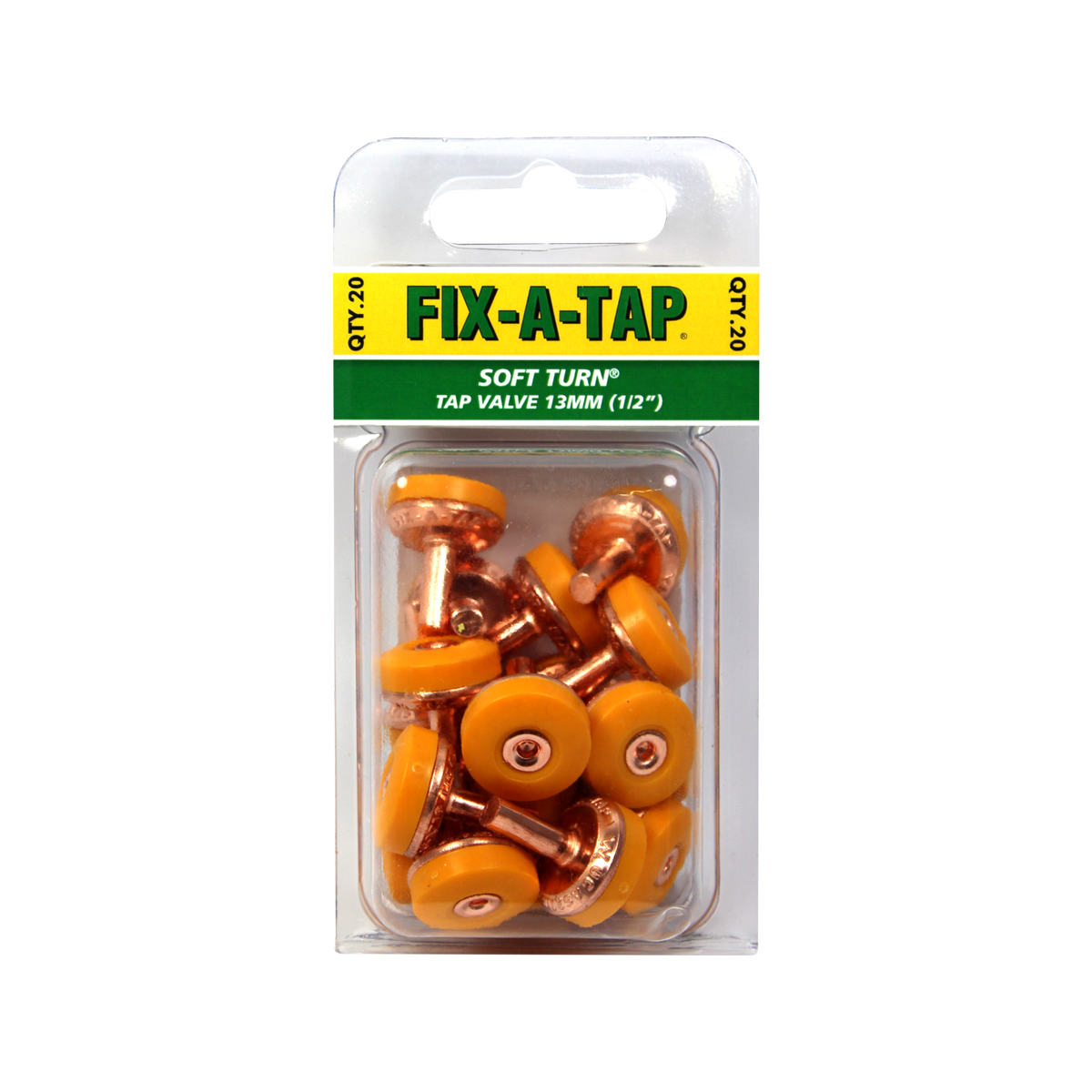 FIX-A-TAP 13mm 1/2" Soft Turn Thermoplastic Tap Valve - 20 Pack