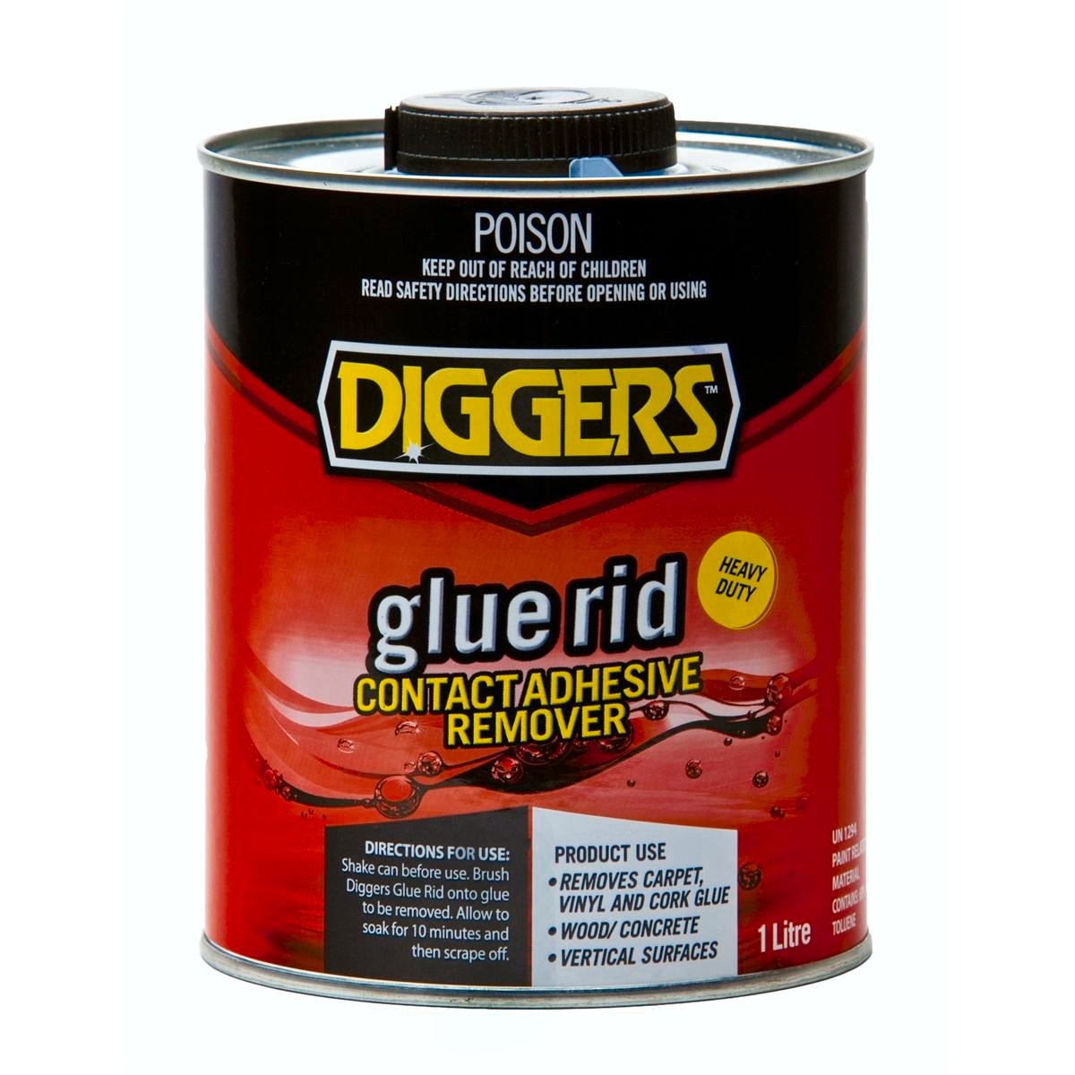 DIGGERS Glue Rid 1L Gel Adhesive Remover for Vinyl Cork Carpet - SuperSaverAU - view 1