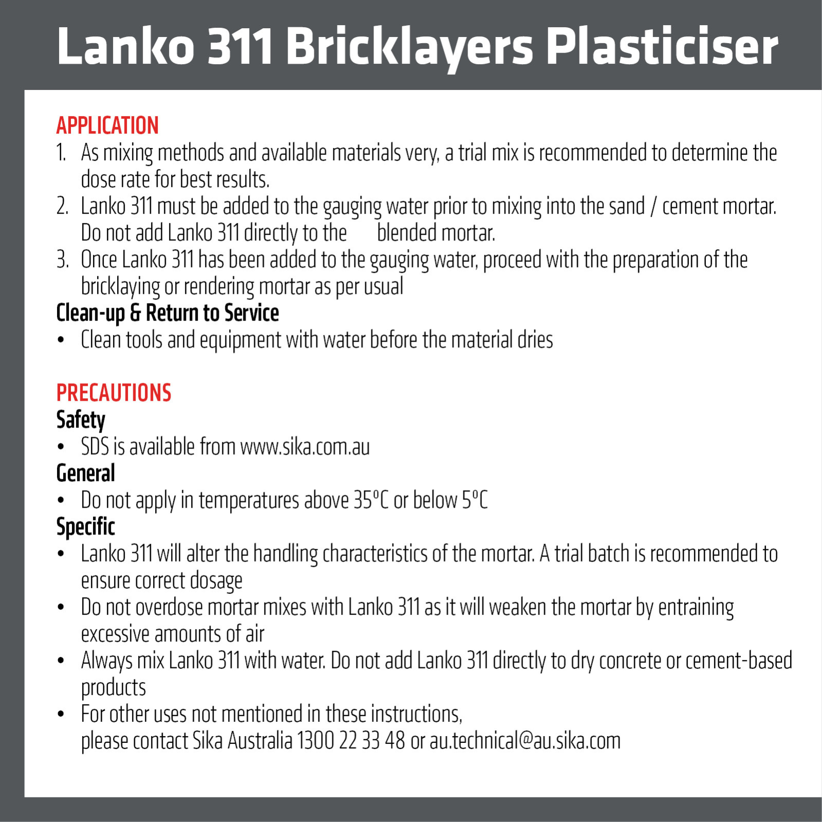 Lanko 311 Bricklayers Plasticiser 5L Clear