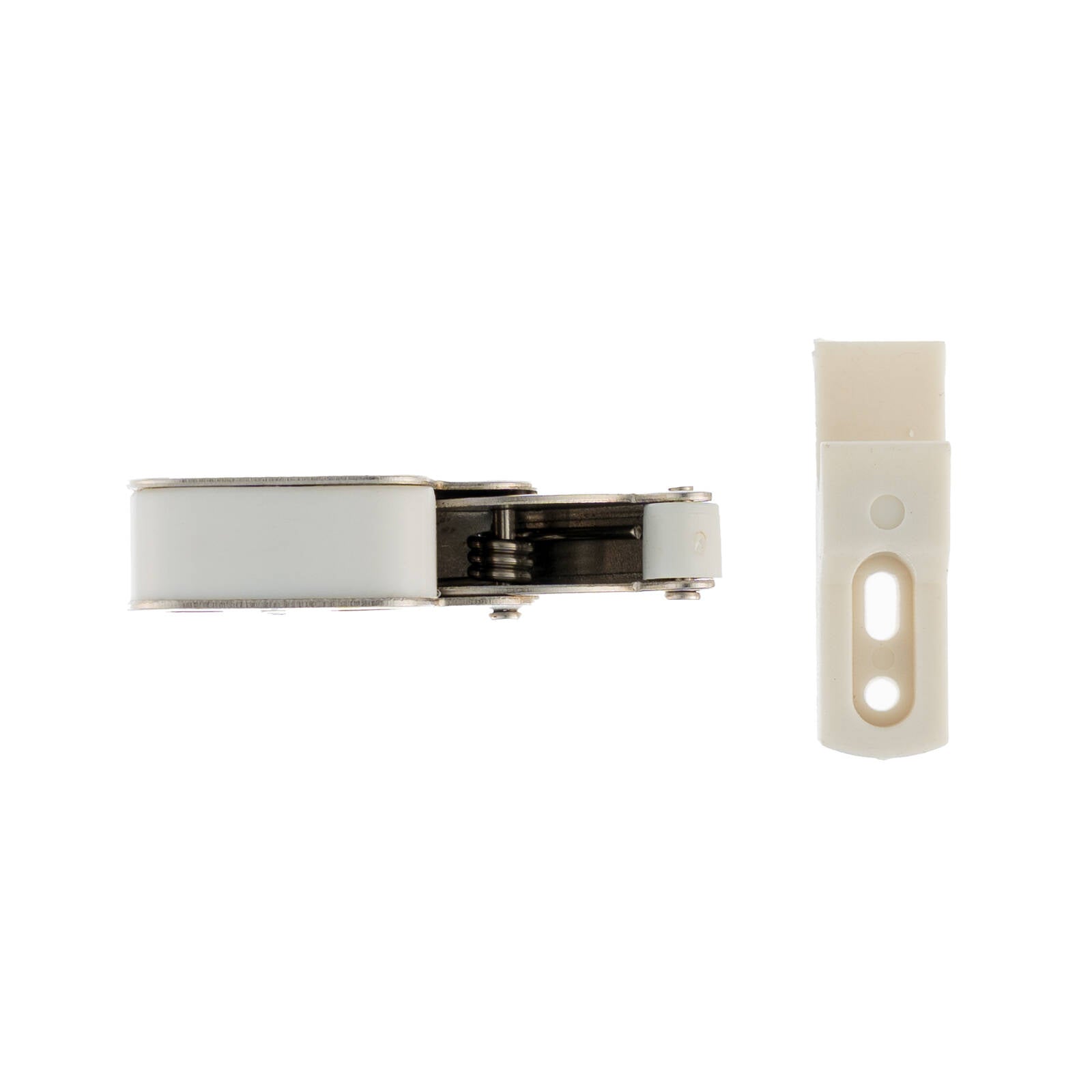 Taskmaster 37mm White Slimline Mini Latch - Push To Open Indoor