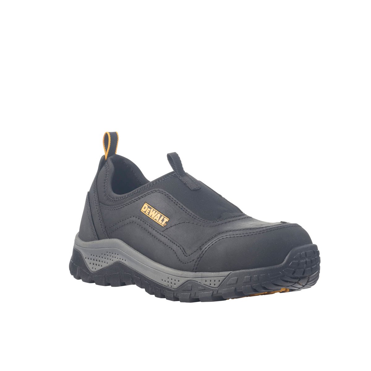 DeWALT Black Stride Steel Cap Safety Work Shoe Size 11 - Water Resistant Leather, SRC