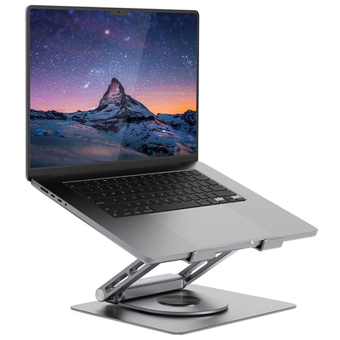 mBeat Stage S12 Rotating Laptop Stand with USB-C Docking Station Space Grey MB-STD-S12GRY - SuperSaverAU - view 1