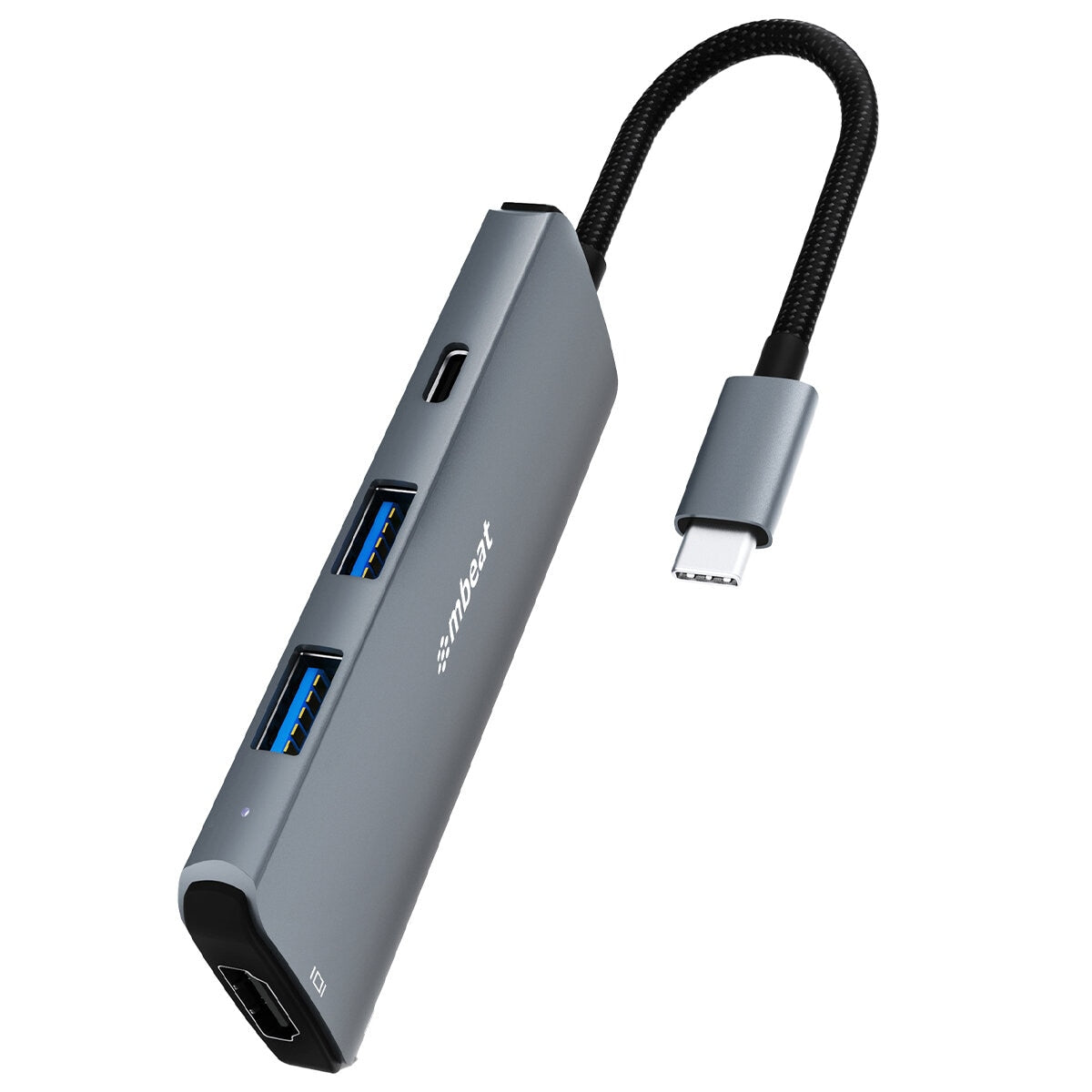 mBeat 7 In 1 USB-C 3.2 Gen2 Hub With 8K Video 10Gbps Data Space Grey MB-UCD32-U7 - SuperSaverAU - view 1