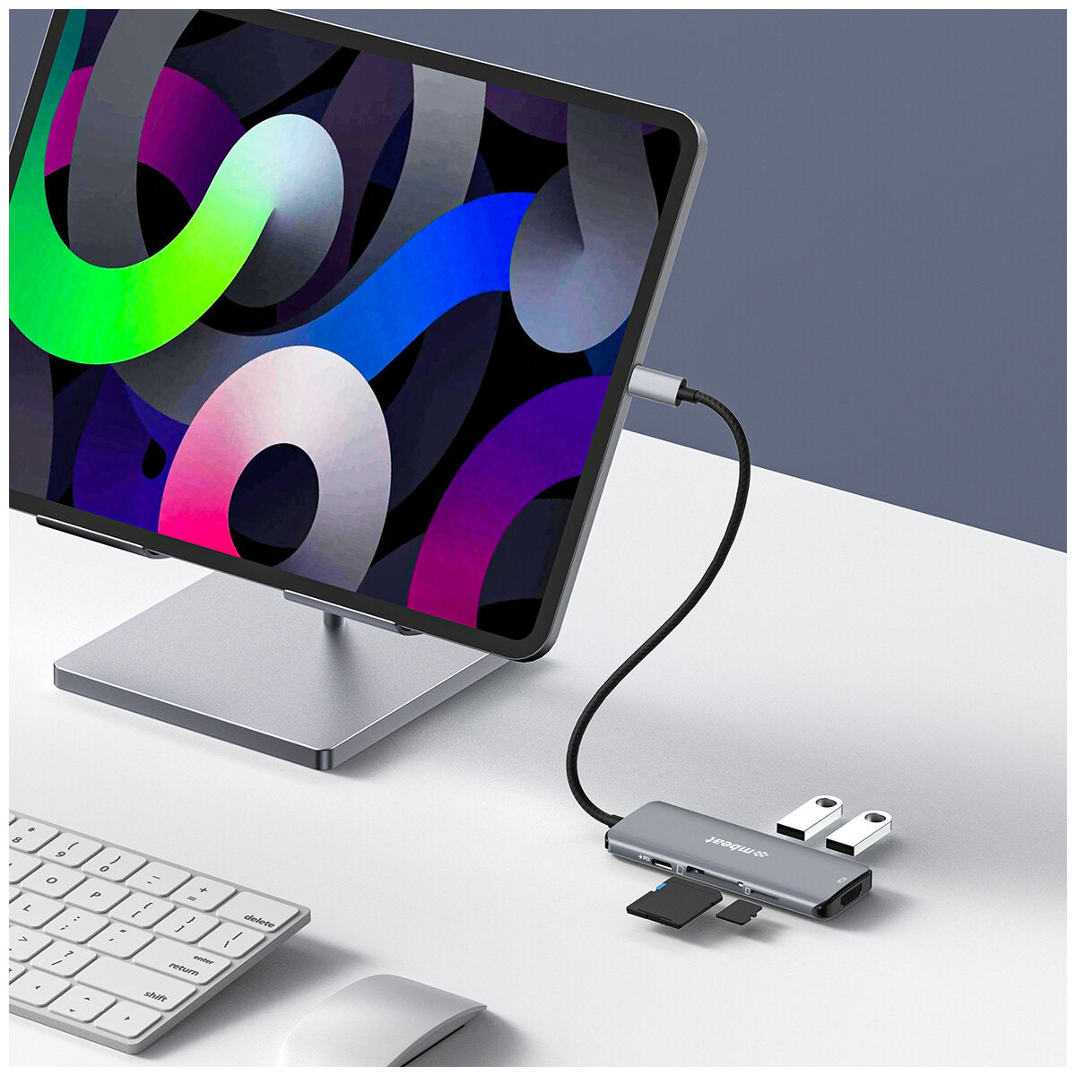 mBeat 7 In 1 USB-C 3.2 Gen2 Hub With 8K Video 10Gbps Data Space Grey MB-UCD32-U7 - SuperSaverAU - view 4
