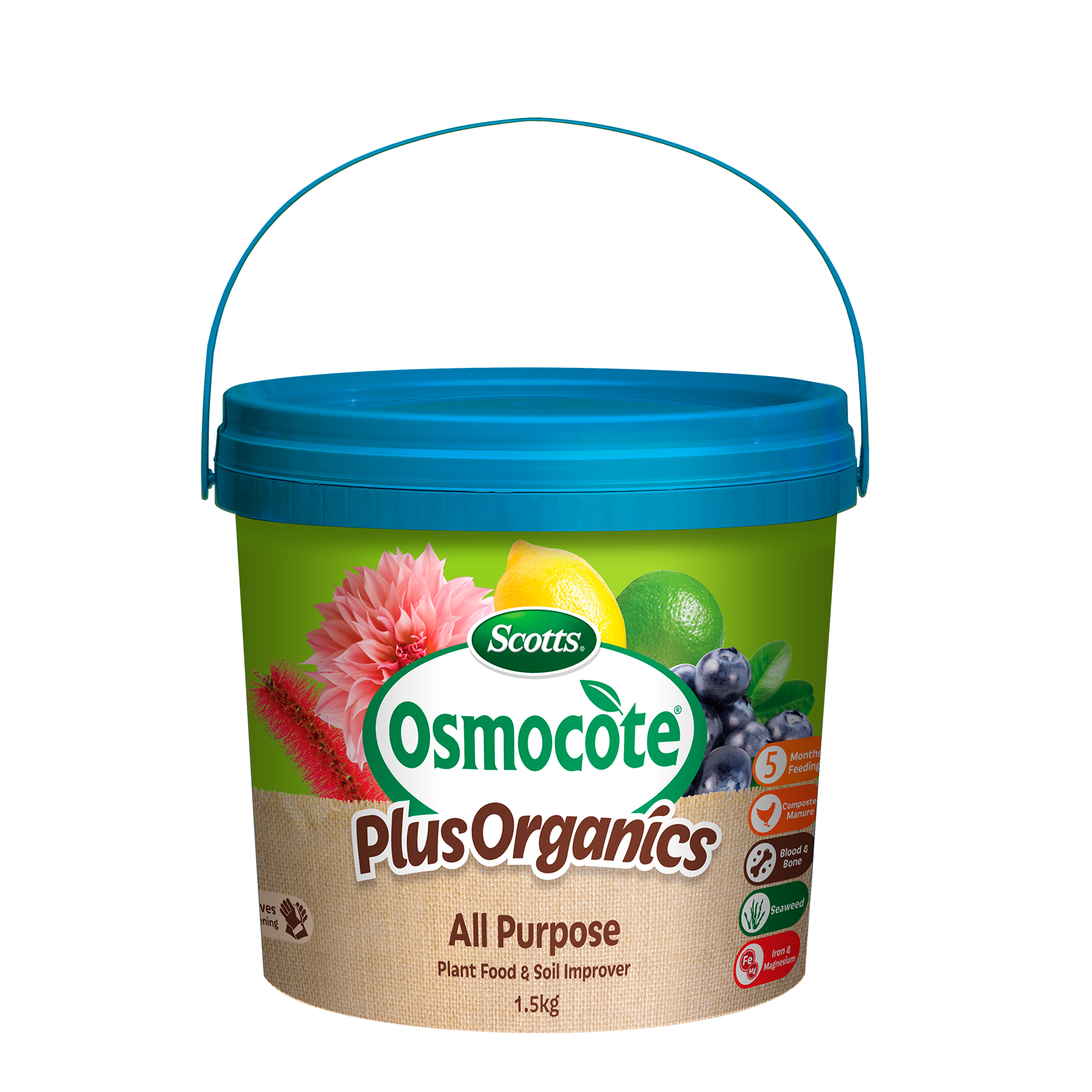 Scotts Osmocote Plus Organics 1.5kg All Purpose Plant Food & Soil Improver