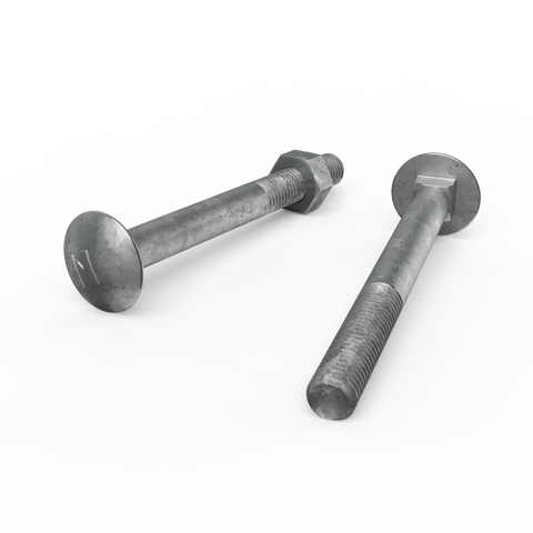 Zenith Hot Dip Galvanised Cup Head Bolts Nuts M10 x 100mm Durable - SuperSaverAU - view 1