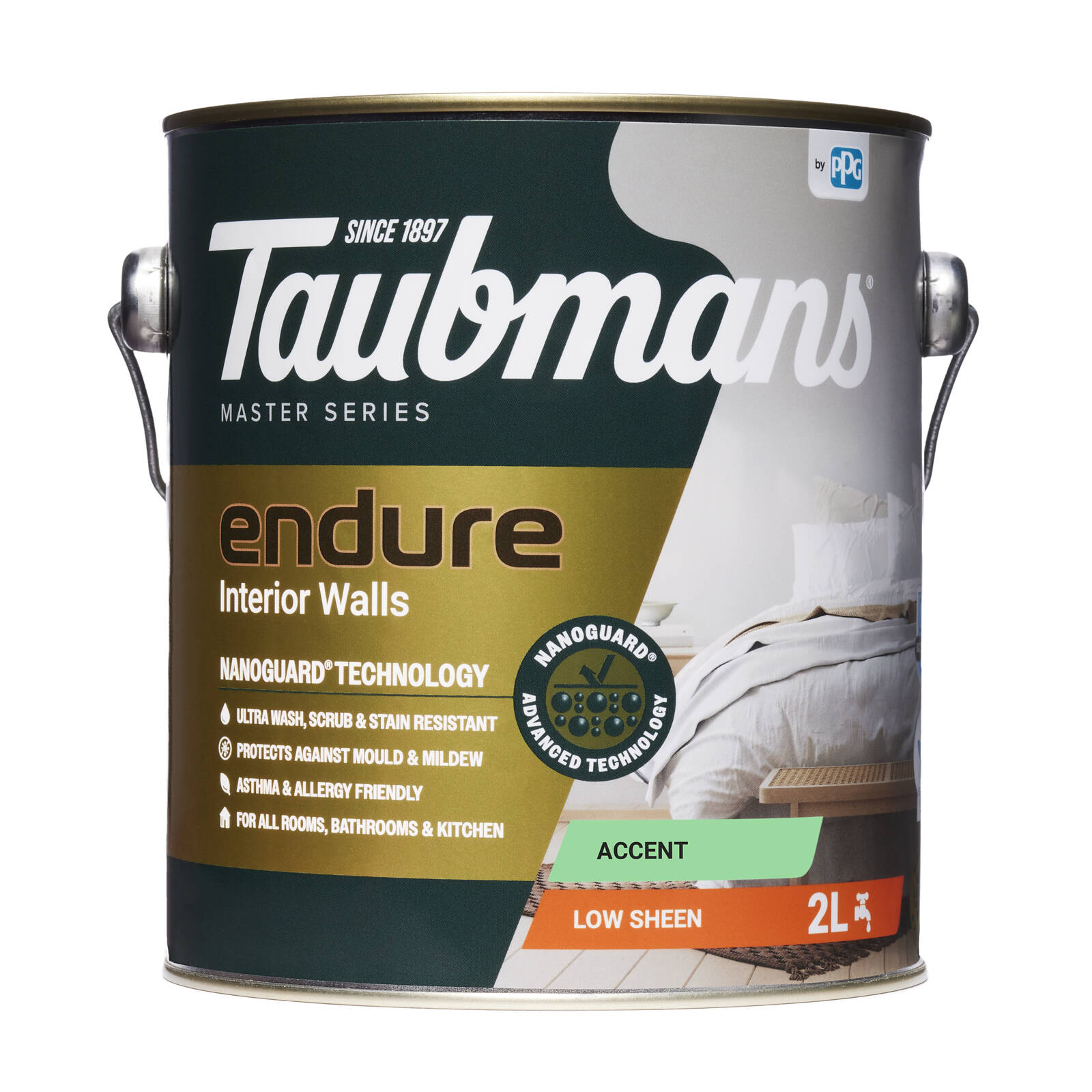 TAUBMANS Endure 2L Accent Low Sheen Interior Walls Paint Water Based UV Resistant