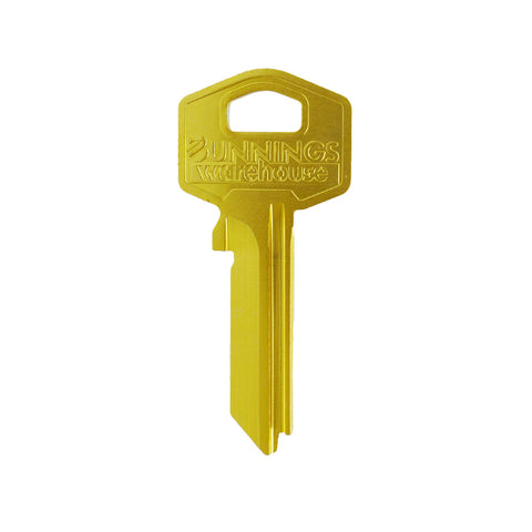 EHI TE2-GR10 Gold Blank Key, Aluminium Titanium Alloy, for Key Cutting