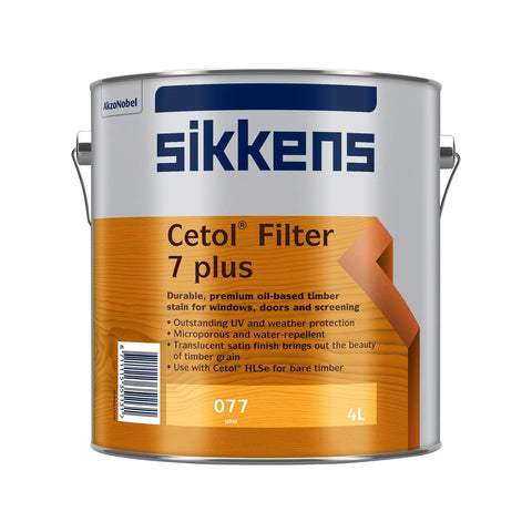 Sikkens 4L Cetol Filter 7 Plus Timber Finish - Pine 077 - 210mm x 190mm - UV Protection - SuperSaverAU - view 1