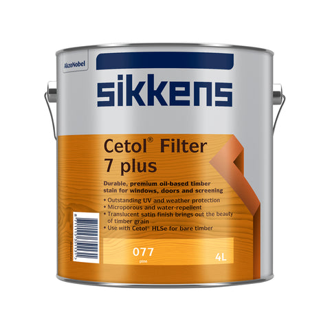 Sikkens Cetol Filter 7 Plus 4L Pine Oil Based Exterior Timber Finish UV Resistant