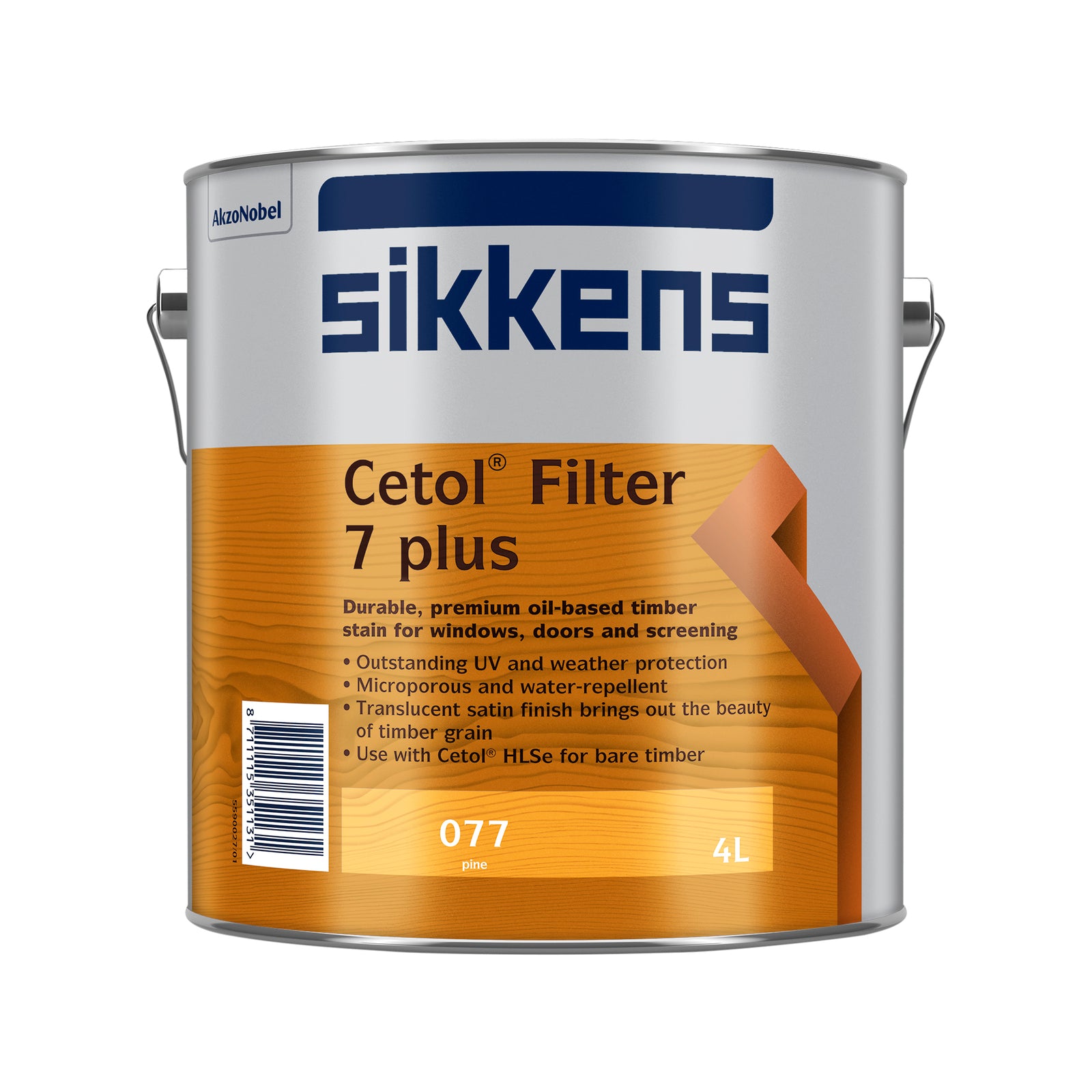 Sikkens Cetol Filter 7 Plus 4L Pine Oil Based Exterior Timber Finish UV Resistant
