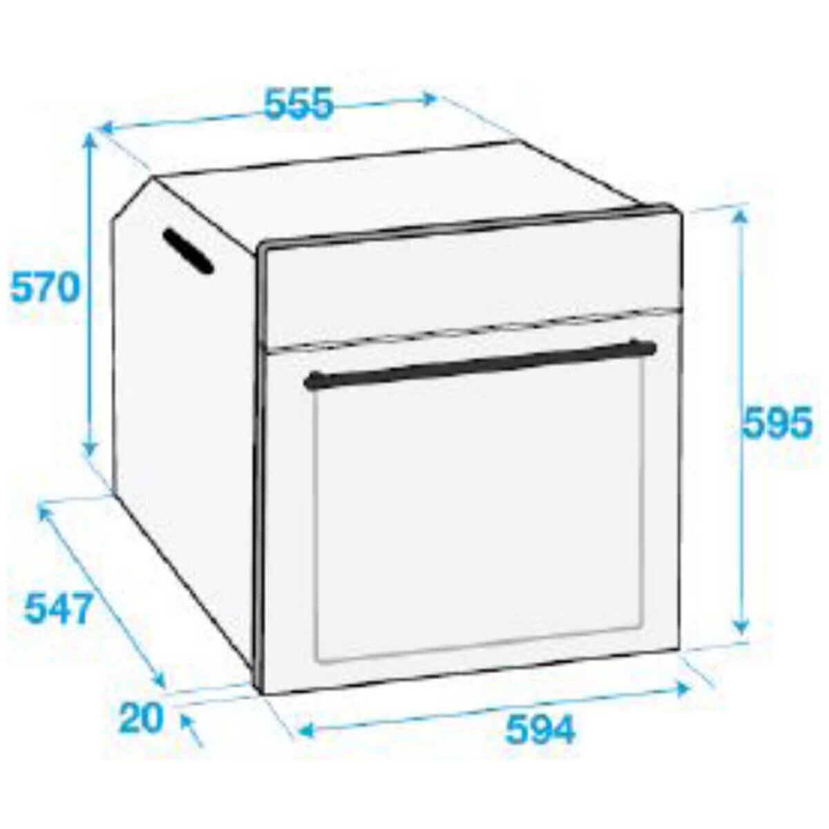 Beko 60cm Built-In Electric Oven - 85L Gross, Aeroperfect, Catalytic Liner, Black Glass - BBO6850MDX