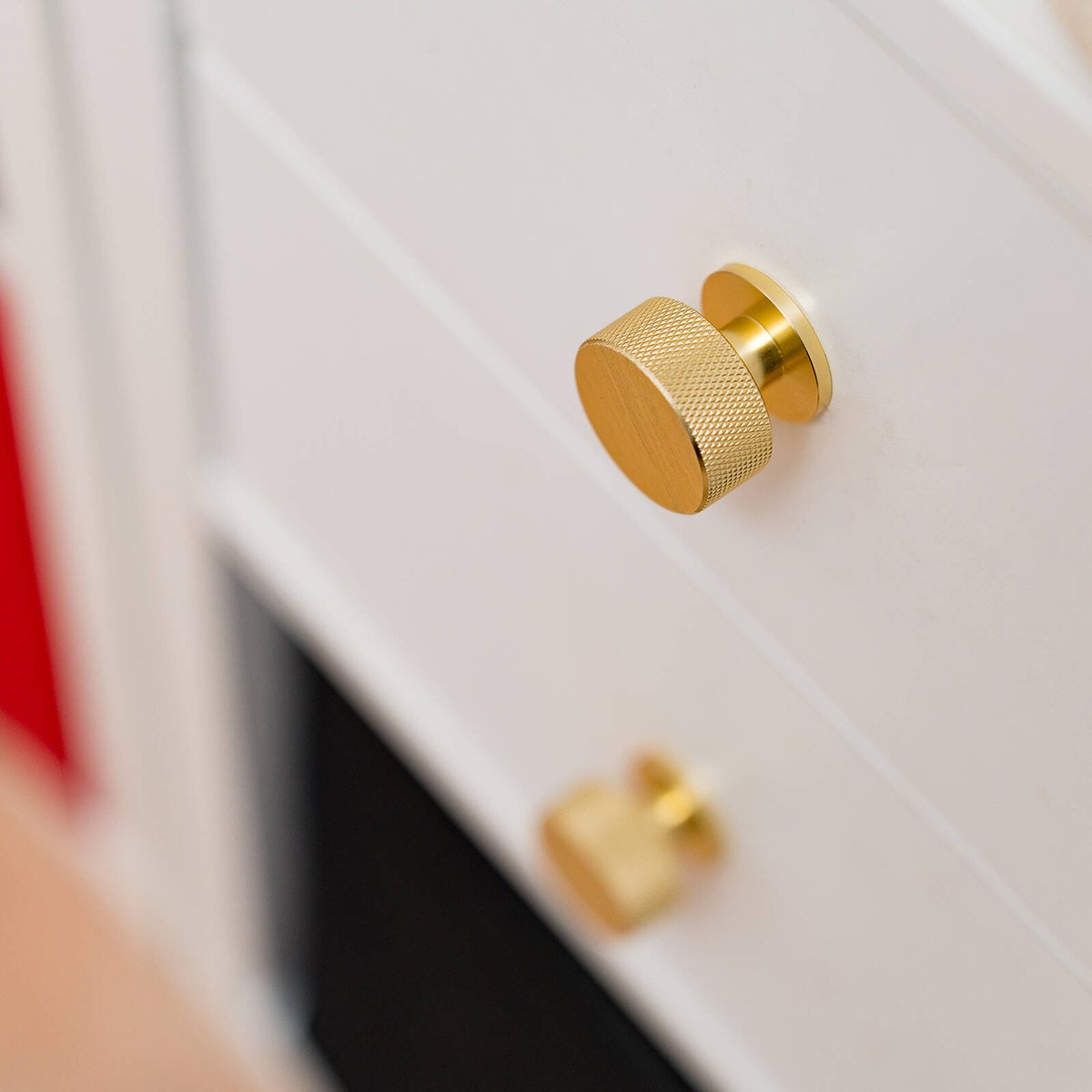 Taskmaster 32mm Knurled Cabinet Knobs 4 Pack - Brushed Brass - Modern Design - SuperSaverAU - view 3