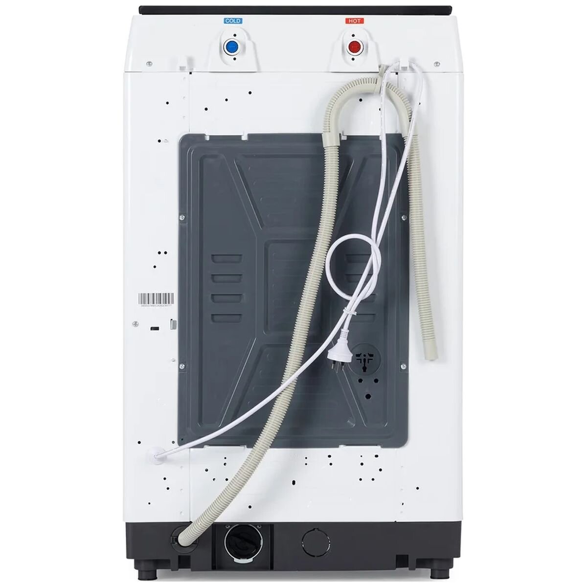 Mykin 9kg Top Load Washing Machine - White, Turbo Clean, Fuzzy Logic, Soft-Close Glass Lid - MTLW90B