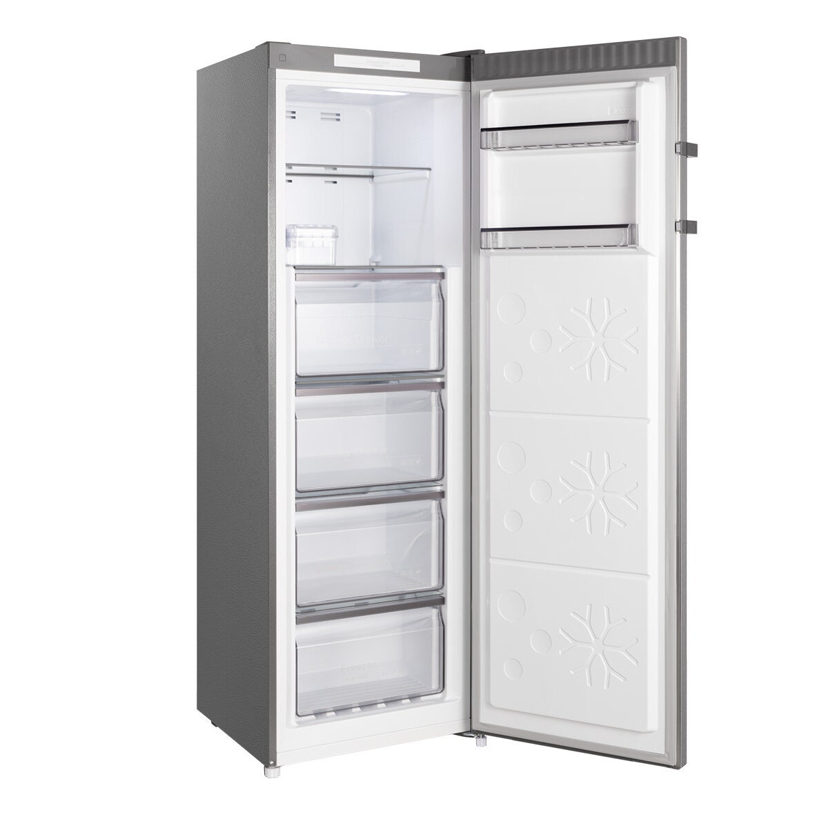 CHiQ 206L Hybrid Upright Freezer - Stainless Steel, Inverter System, Frost Free, 4 Star Energy - CSH205NSS