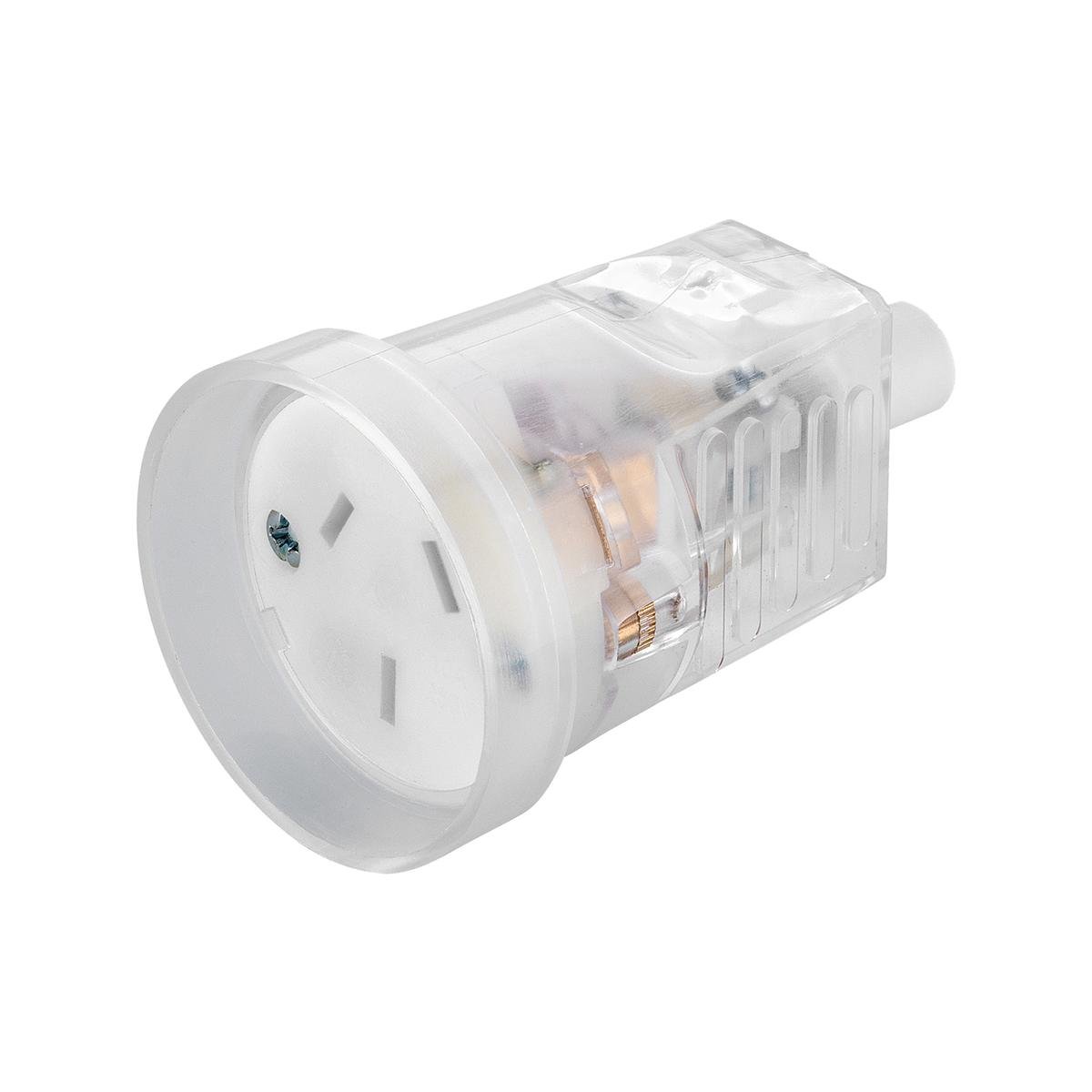 DETA 10A 250V Heavy Duty Rewireable Socket Rear Entry Clear
