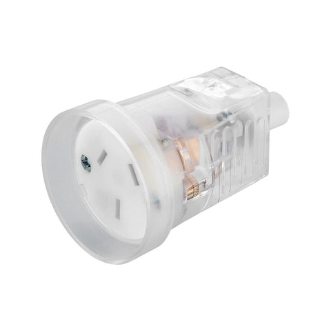 DETA 10A 250V Heavy Duty Rewireable Socket Rear Entry Clear