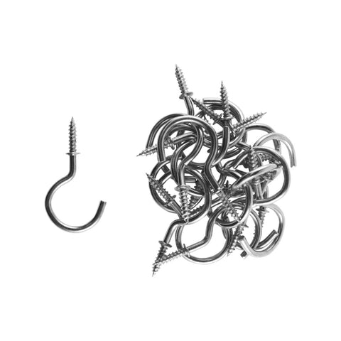 Everhang 21mm Zinc Plated Steel Cup Hook - 20 Pack