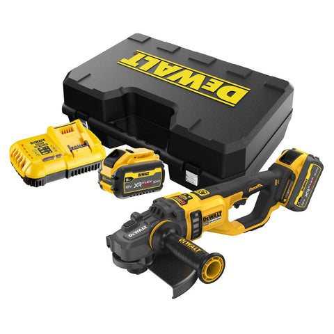 DeWALT 54V 230mm (9") XR Cordless Brushless Angle Grinder 9.0Ah Kit DCG460X2-XE