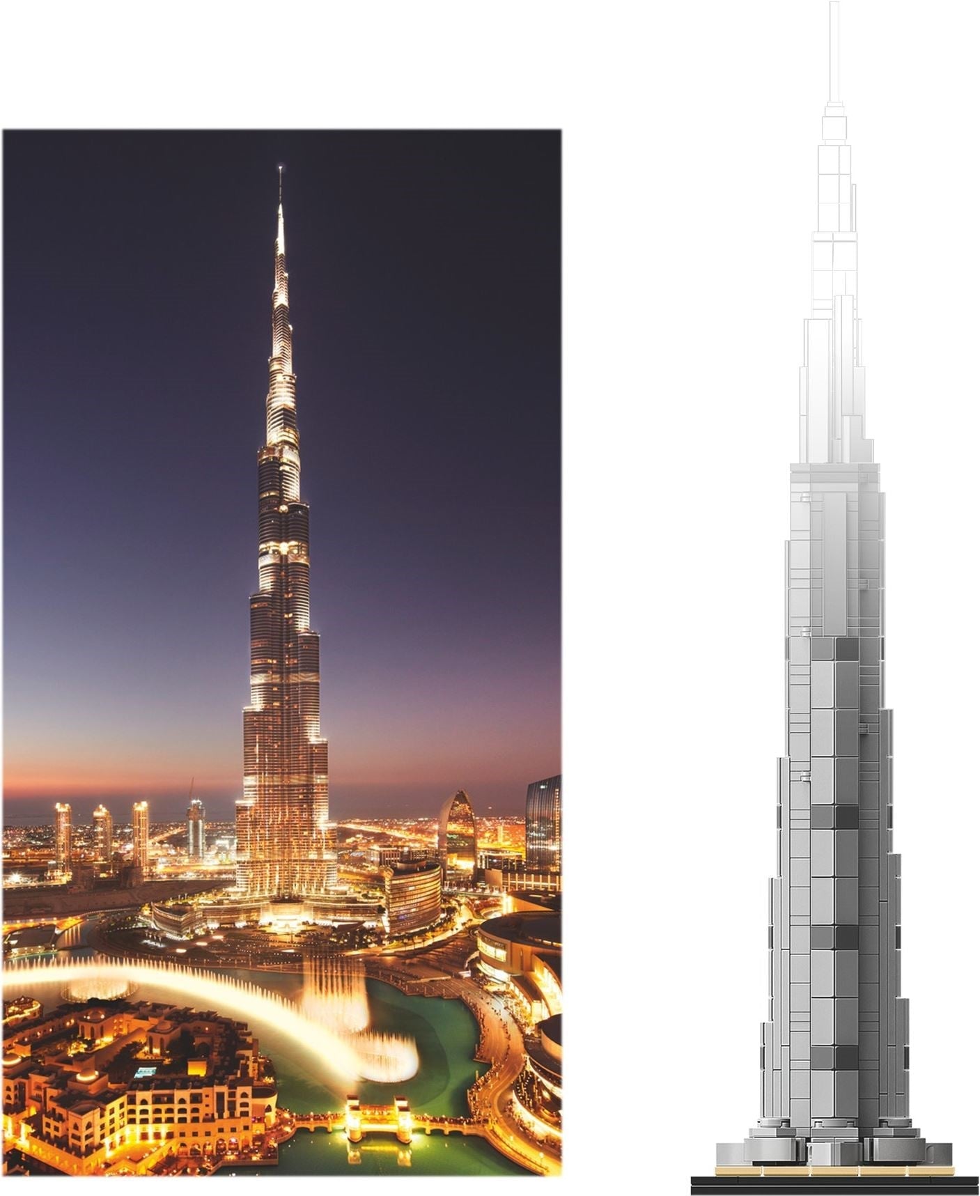 LEGO 21055 Burj Khalifa Architecture Model Kit - SuperSaverAU - view 3