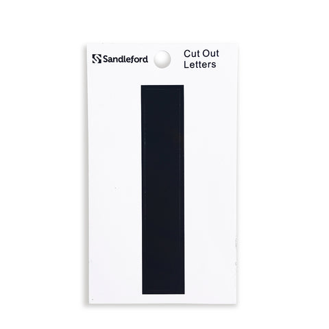 Sandleford 85mm Black Cut Out Self Adhesive House Letter I - Weather Resistant Polycarbonate