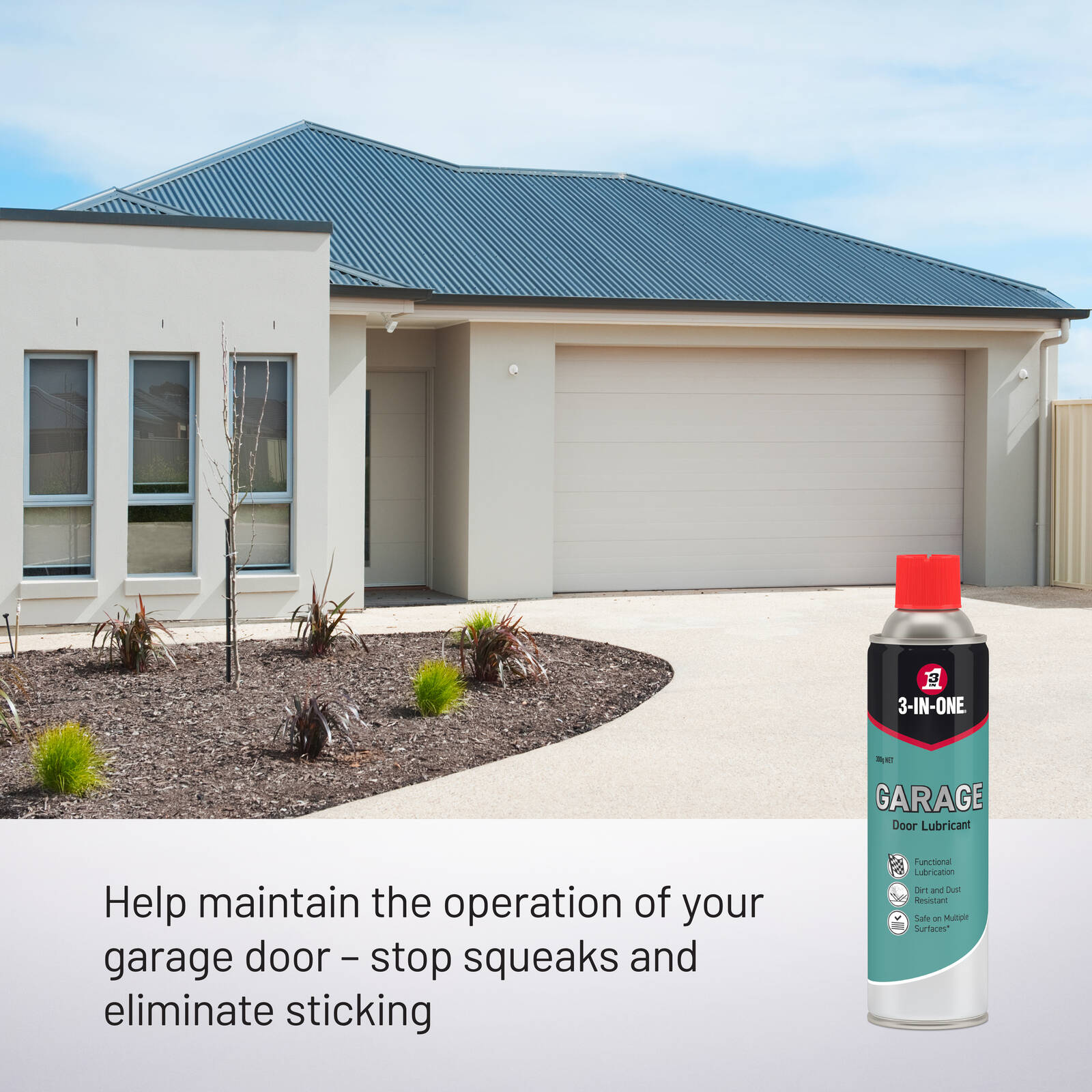 3-IN-ONE Professional Garage Door Lubricant Aerosol, 300g