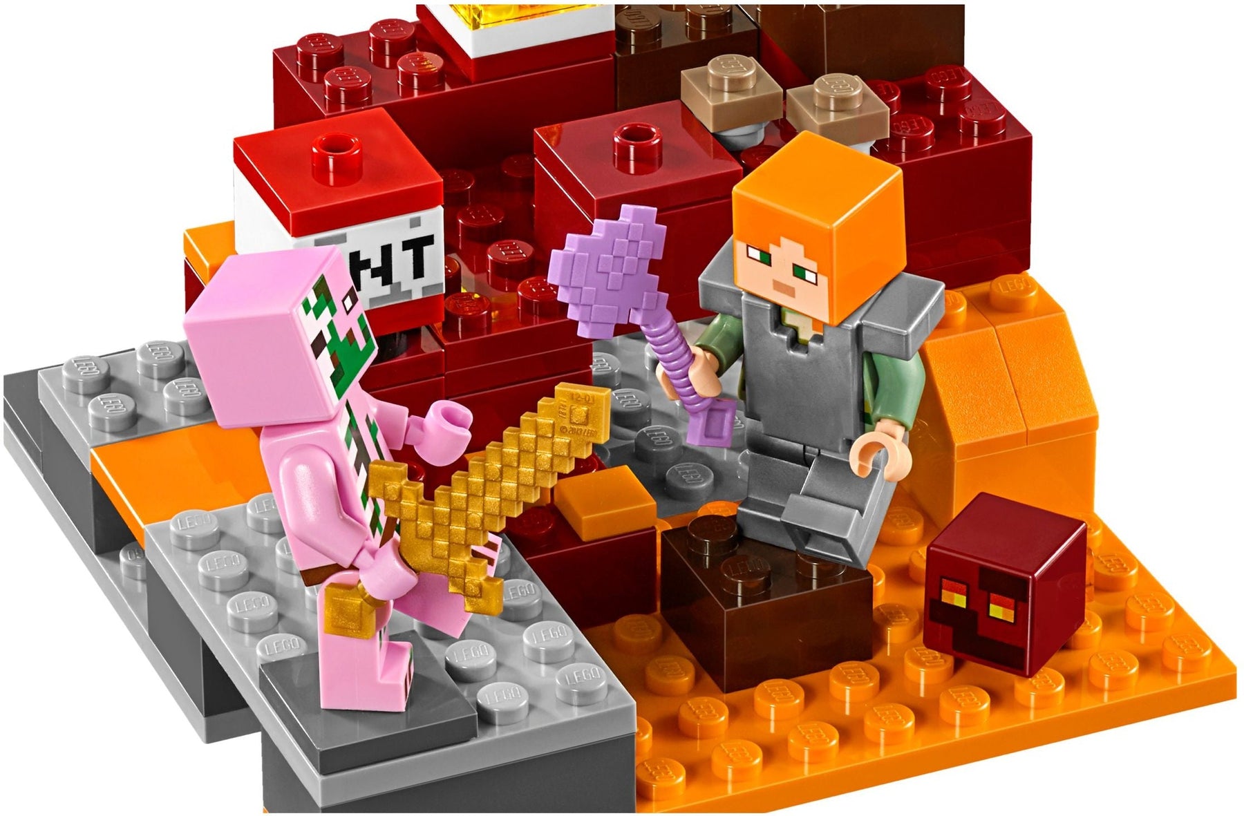 LEGO 21139 Nether Fight: Minecraft Alex vs. Zombie Pigman - SuperSaverAU - view 4