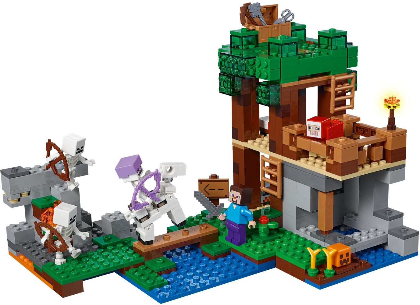 LEGO 21146 Minecraft Skeleton Attack Set - SuperSaverAU - view 1