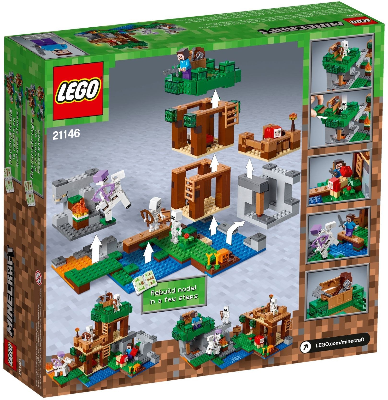 LEGO 21146 Minecraft Skeleton Attack Set - SuperSaverAU - view 5