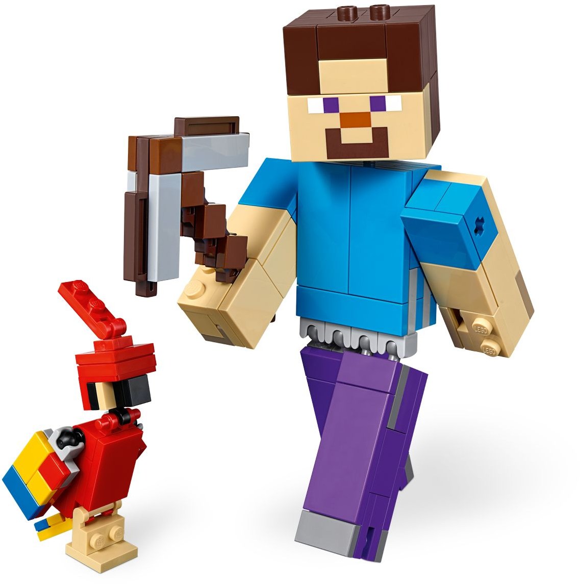 LEGO 21148 Minecraft Steve BigFig with Parrot - SuperSaverAU - view 2