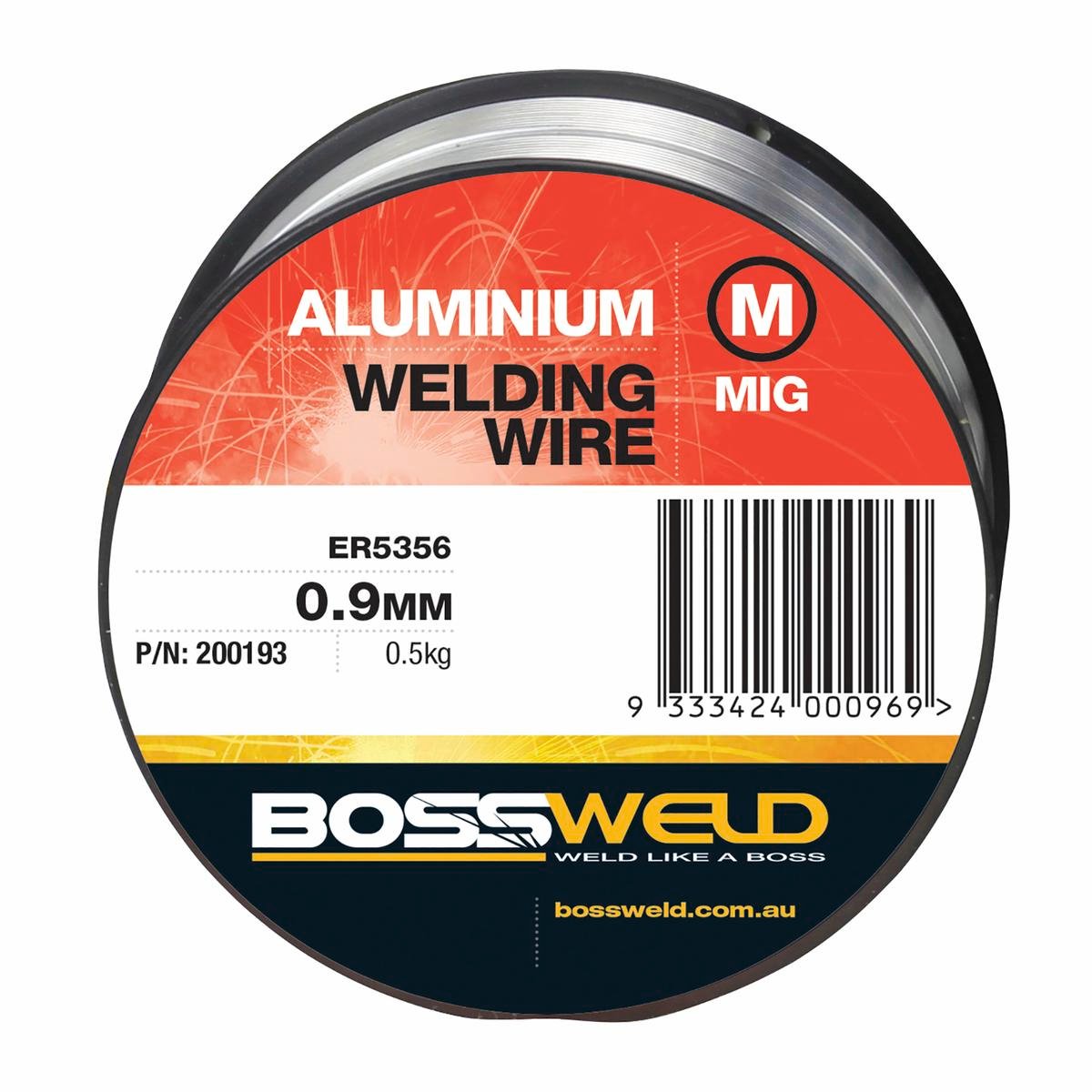 Bossweld 0.9mm x 0.5kg Aluminium 5356 MIG Wire - Precision Layer Wound