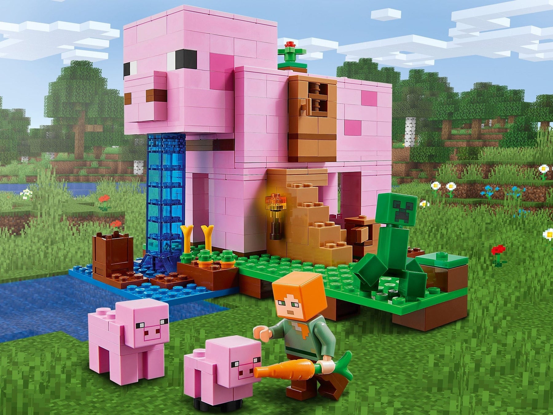 LEGO 21170 Minecraft The Pig House Building Set - SuperSaverAU - view 3