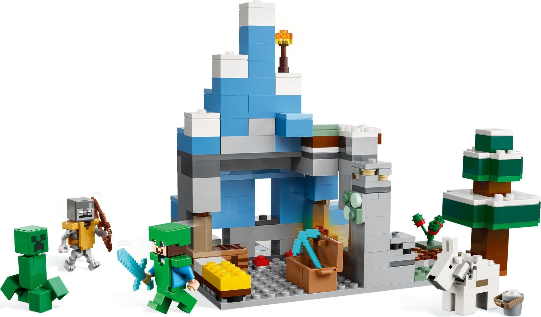 LEGO Minecraft 21243 The Frozen Peaks - SuperSaverAU - view 2