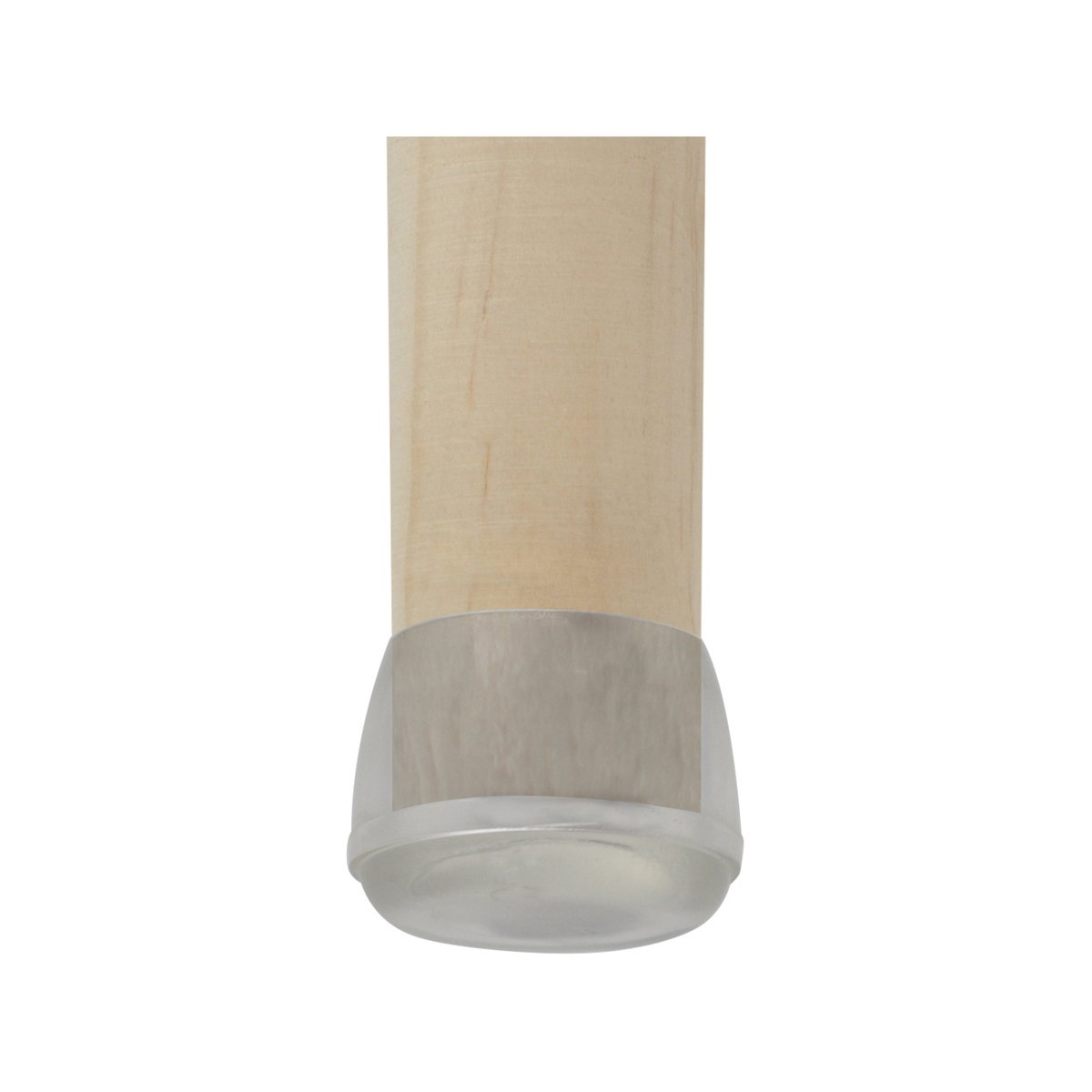 Surface Gard 22mm Clear Round Plastic Chair Leg Tips - 4 Pack