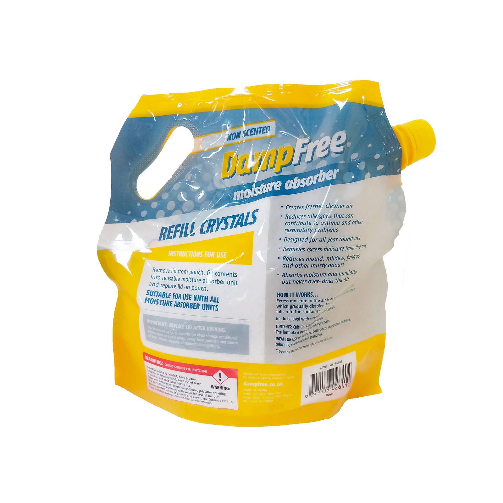 DampFree 2kg Calcium Chloride Moisture Absorber Refill Pouch