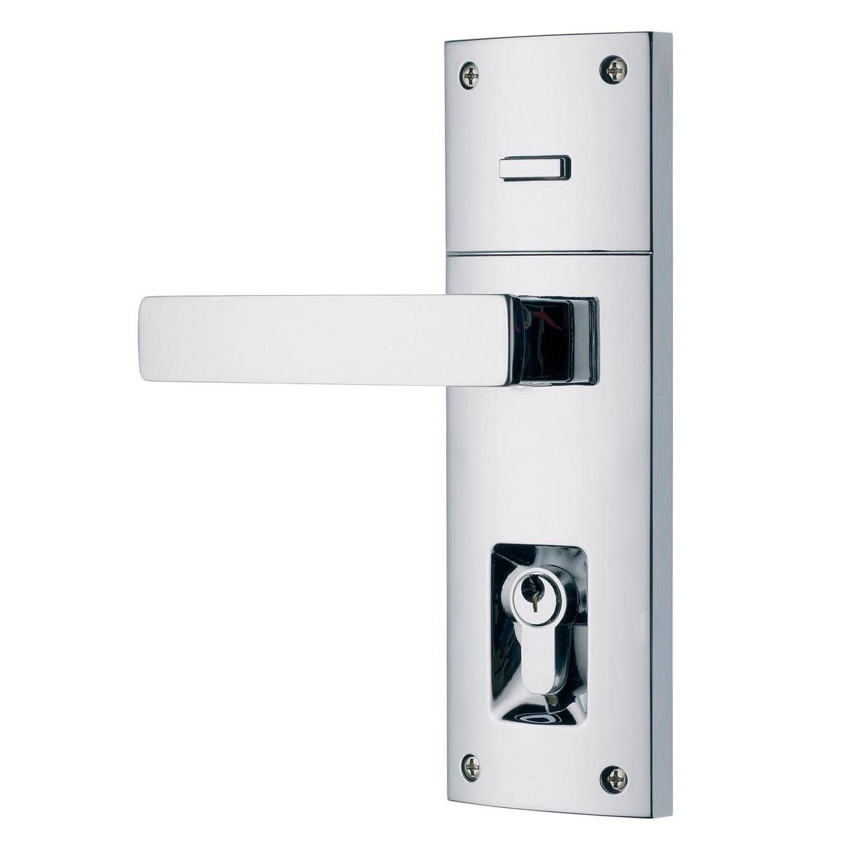 Gainsborough Trilock Contemporary Angular Leverset, Double Cylinder, Bright Chrome