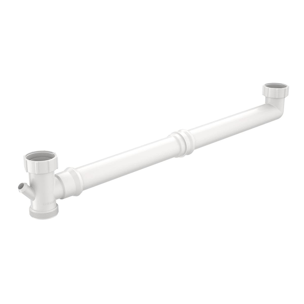Caroma 50mm White Plastic Extended Double Bowl Connector Push-Fit