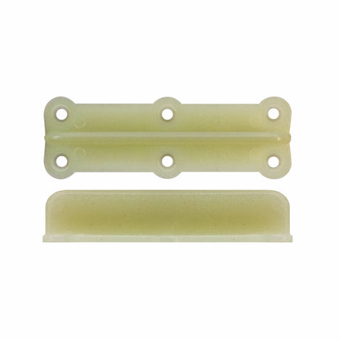 Rolltrak 60mm Ivory Plastic Timber Door Floor Guide