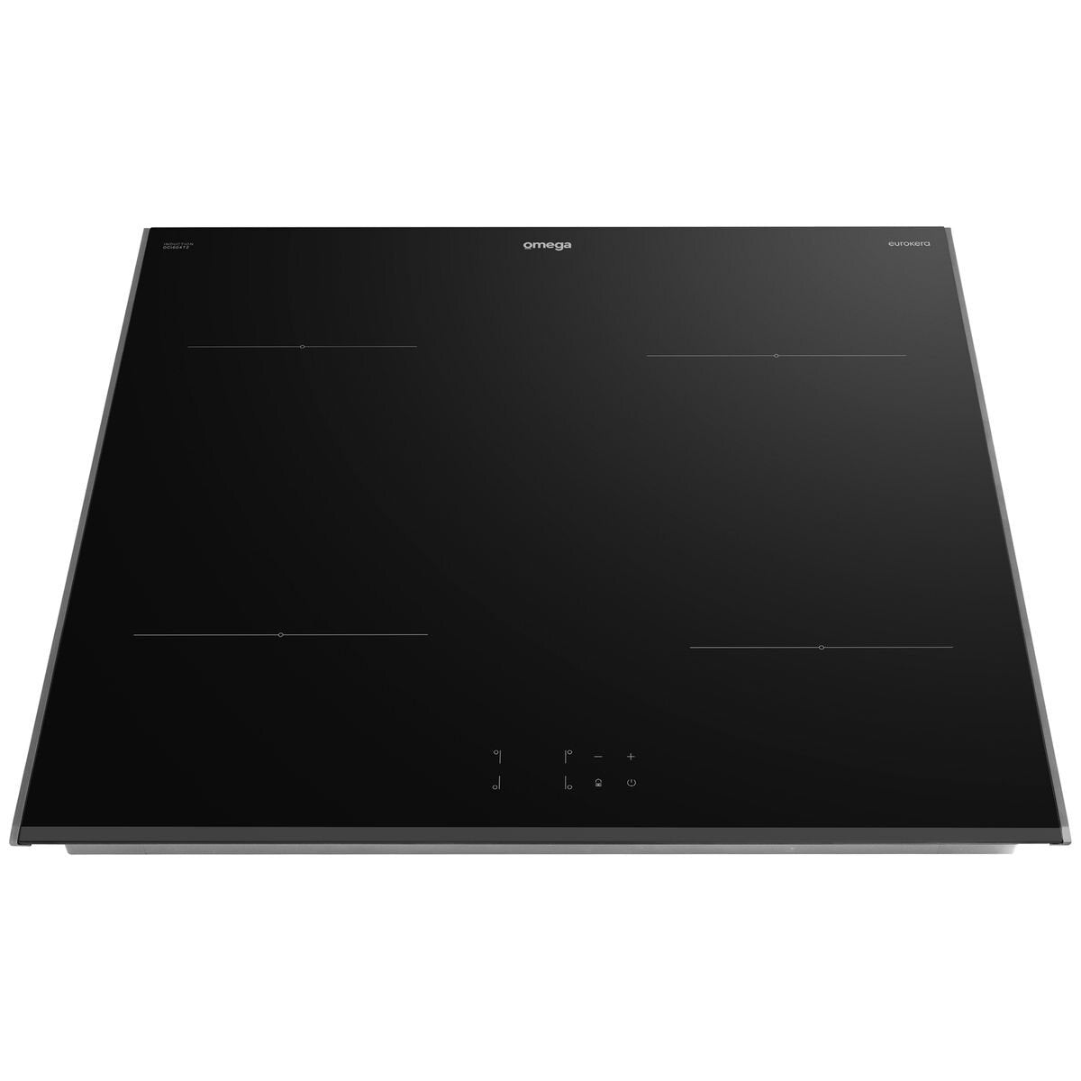 Omega 60cm four zone induction cooktop - EuroKera ceramic glass - front touch controls - OCI604TZ
