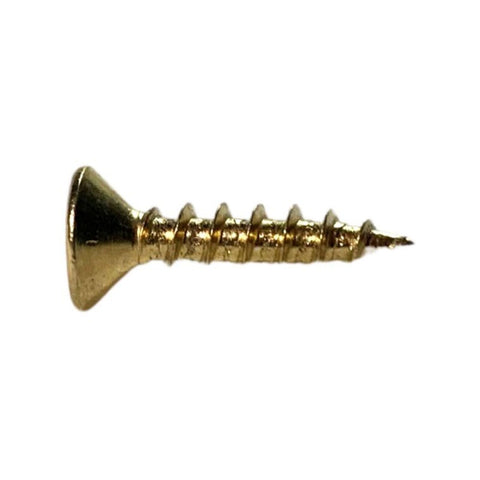 Zenith 6G x 16mm Brass Plated Hinge-Long Thread Countersunk Timber Screws, 40 Pack