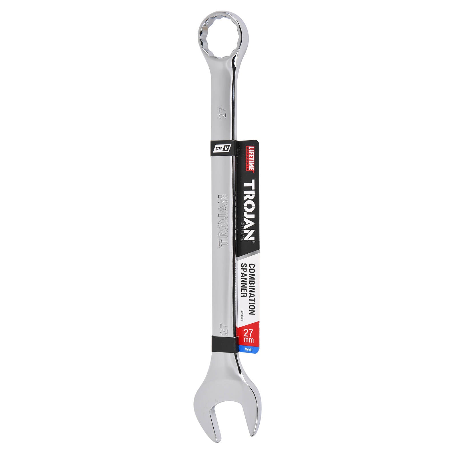 Trojan 27mm Combination Spanner, Chrome Vanadium 12 Point Ring End