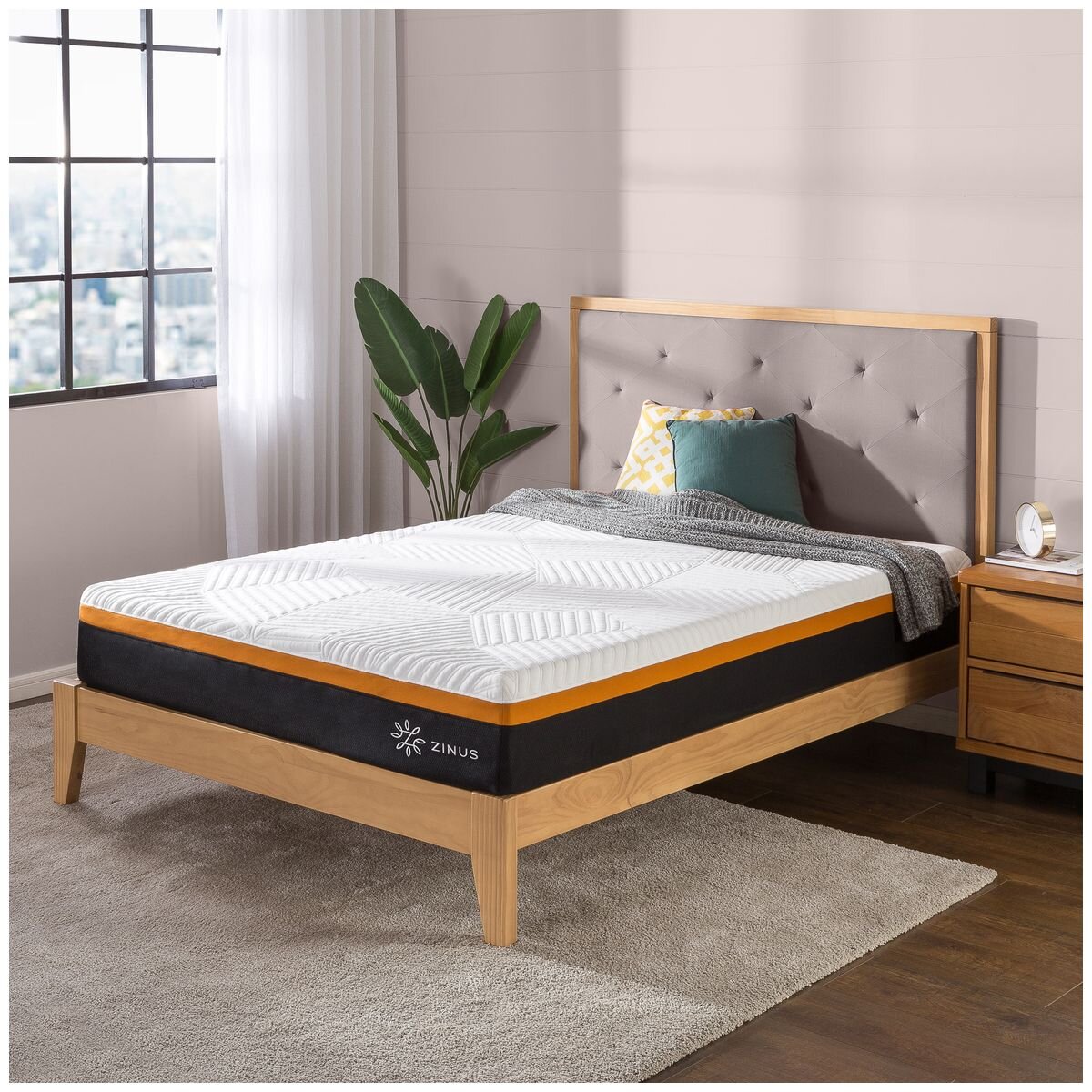 Zinus Essential 25cm Hybrid Mattress Queen - Pocket Spring, 3 Zone Memory Foam - AU-MSHPHB-10Q
