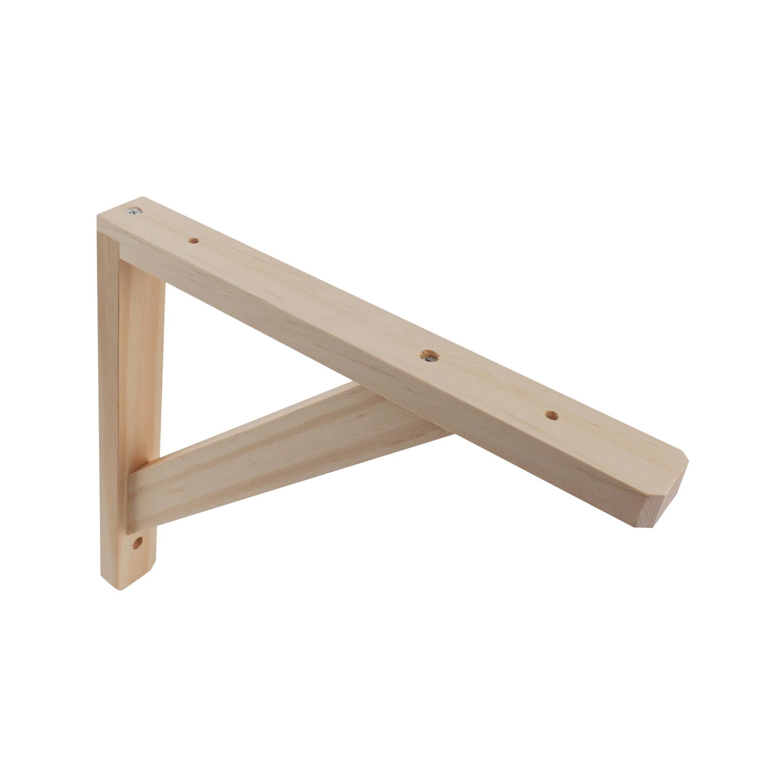 Carinya 260 x 230mm Raw Pine Stayed Bracket Wall Mount 20kg Capacity Indoor